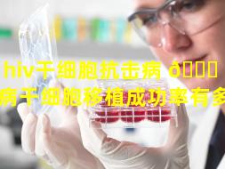 hiv干细胞抗击病 🕊 毒（艾滋病干细胞移植成功率有多大）